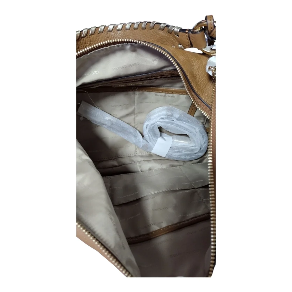 Michael Kors Leather Lauryn‎ Acorn Brown Shoulder Bag NWOT